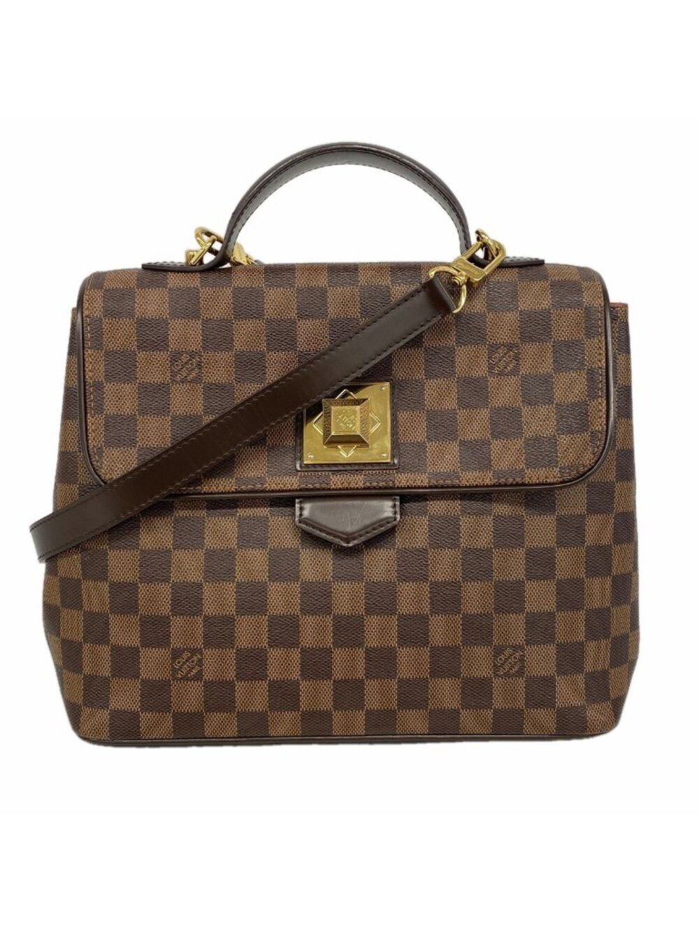 Louis Vuitton Handbag Damier Bergamo MM Ebene 2-Way Bag